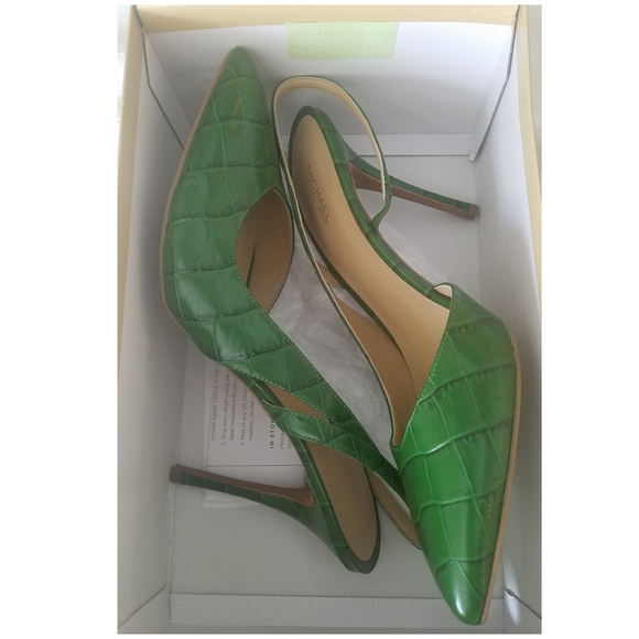 Michael Kors Green Eliza pump embossed - Picture 3 of 5